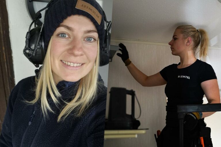 Rebecca Högberg, elektriker på Jemtel